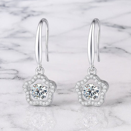 "MaryKate" Lab Diamond 925 Clover Earrings