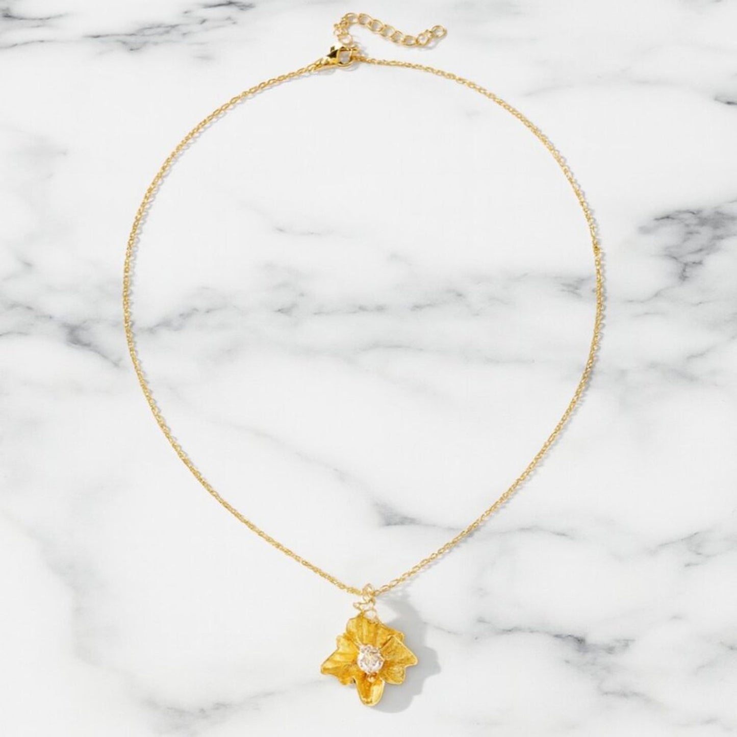 "Maelynn" Gold Floral Necklace