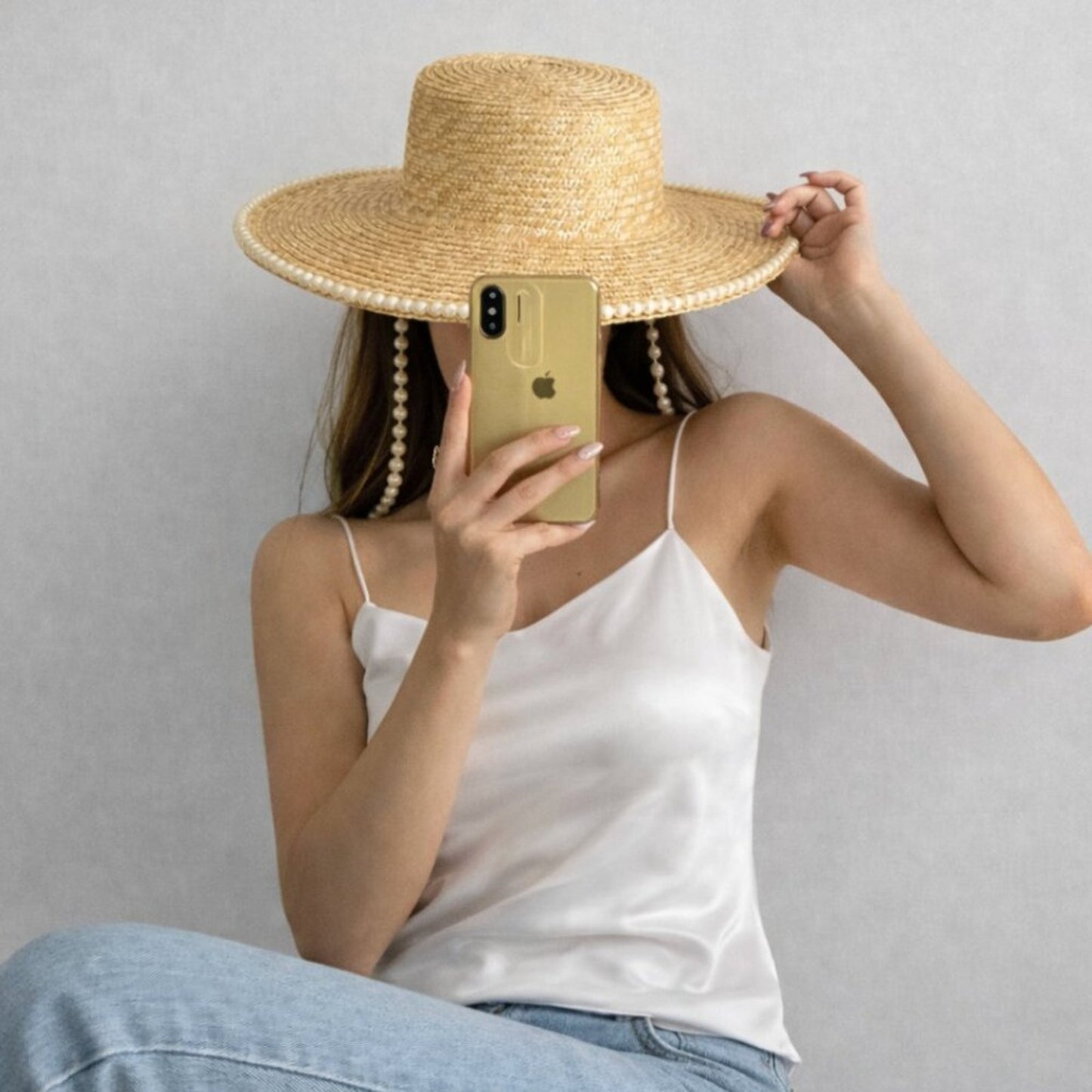 "Magnolia" Pearl Strand Derby Hat