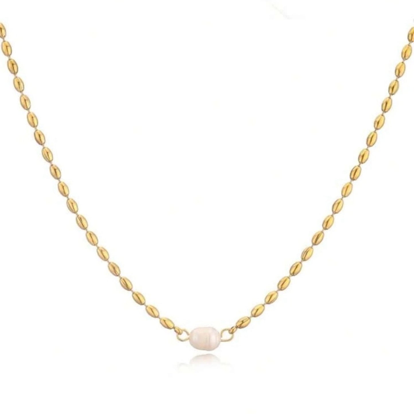 “Joanna” 18k Waterproof Pearl Necklace