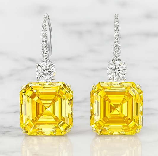 Canary Yellow Gemstone Earrings