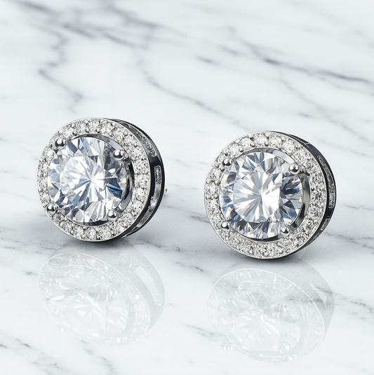 Diana Earrings - White Gold Plated