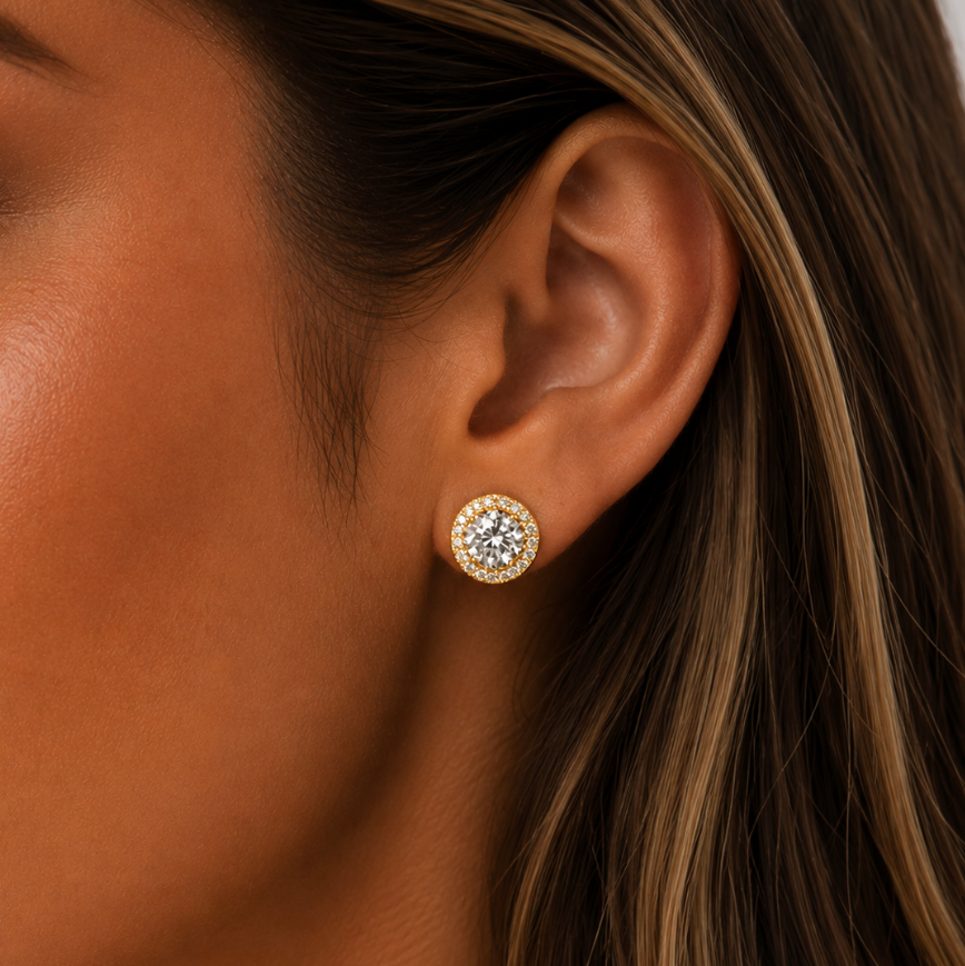 Diana Earrings - White Gold Plated