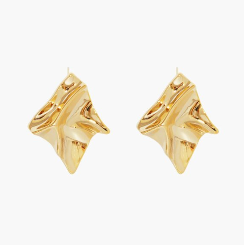 “CARRE” REVOLVE Sculpture Earrings GOLD