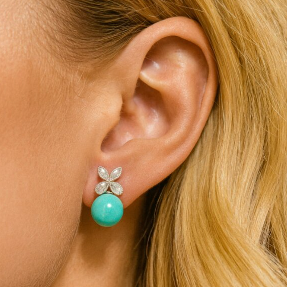 “Vanetta” Tiffany Blue Earrings
