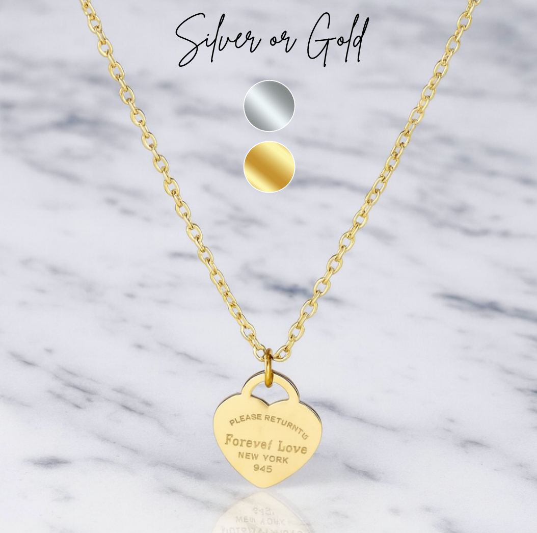 "Nicole" Necklace 💕 Stainless Steel Luxe Heart Chain Necklace