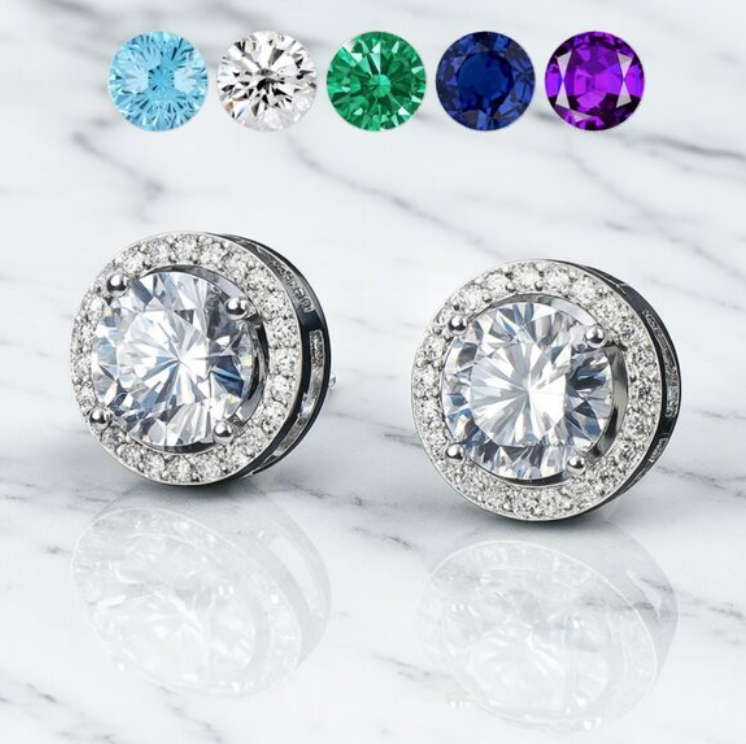 Diana Earrings - White Gold Plated