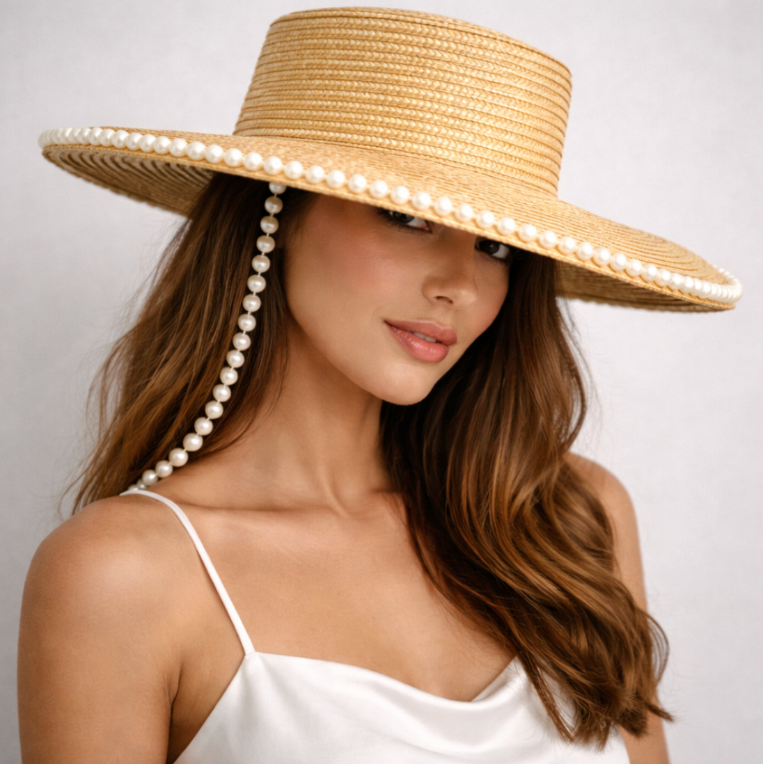 "Magnolia" Pearl Strand Derby Hat