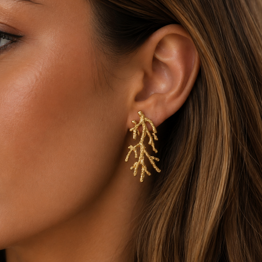 “Cora” Gold Reef Earrings