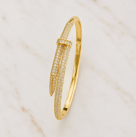 "Samara" Luxury Pavé Nail Head Cuff Bracelets