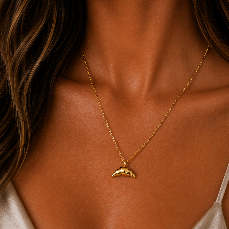 Croissant pendant necklace