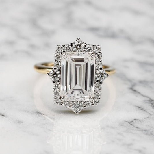 "Jameson" Lab Diamond 925 Emerald Cut Ring