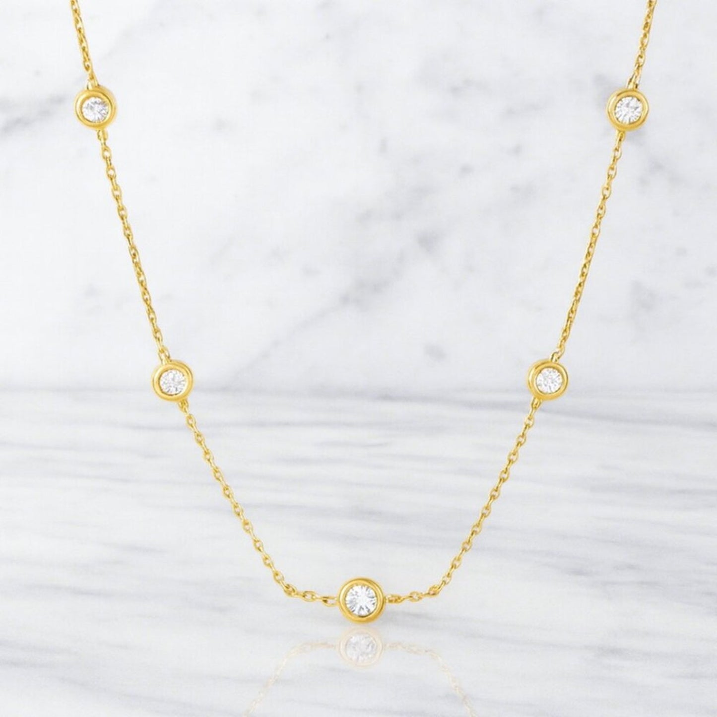 "Paloma" 4mm Lab Diamond 925 Necklace