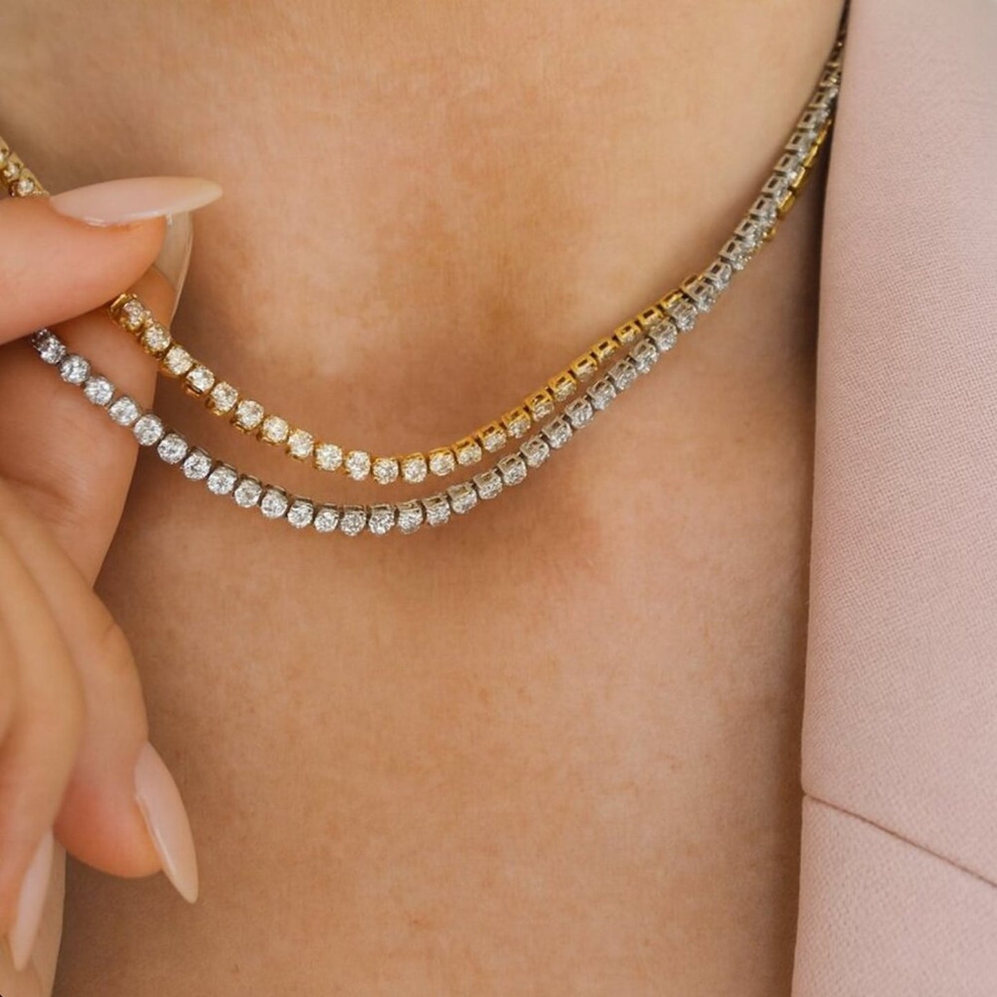 "Kenzie" Dainty Tennis Necklace