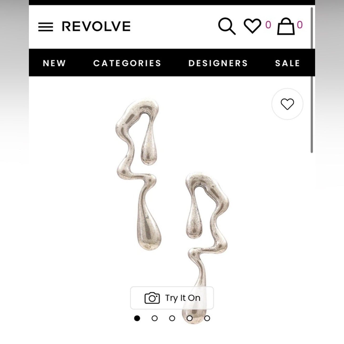 Gold Liquid Drop Geometric Earrings