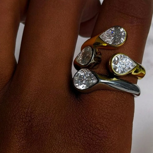 "Jules" Adjustable Geometric Ring