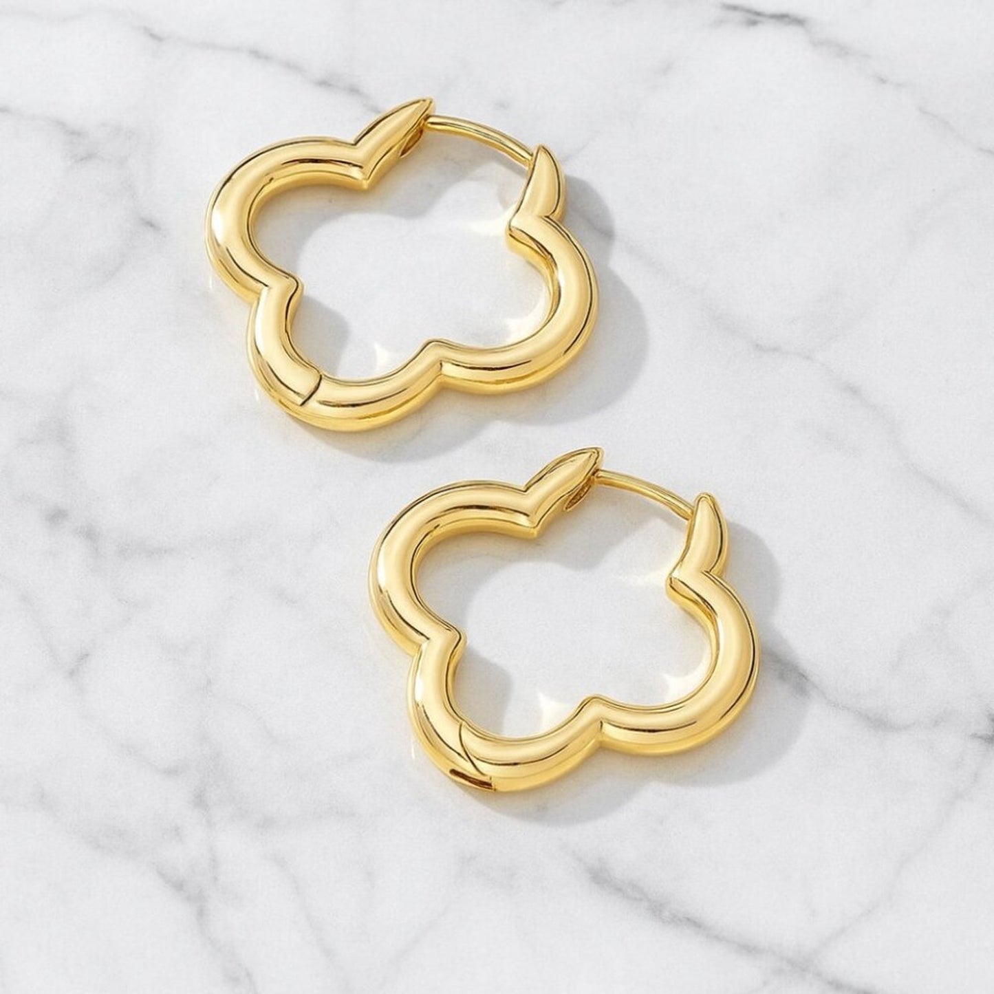 "Vianka" Clover Waterproof Hoops