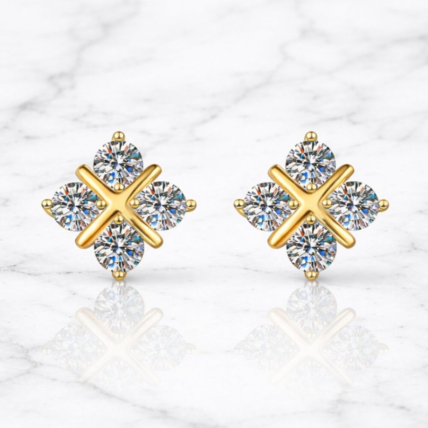 "Dakota" Lab Diamond Stud Earrings