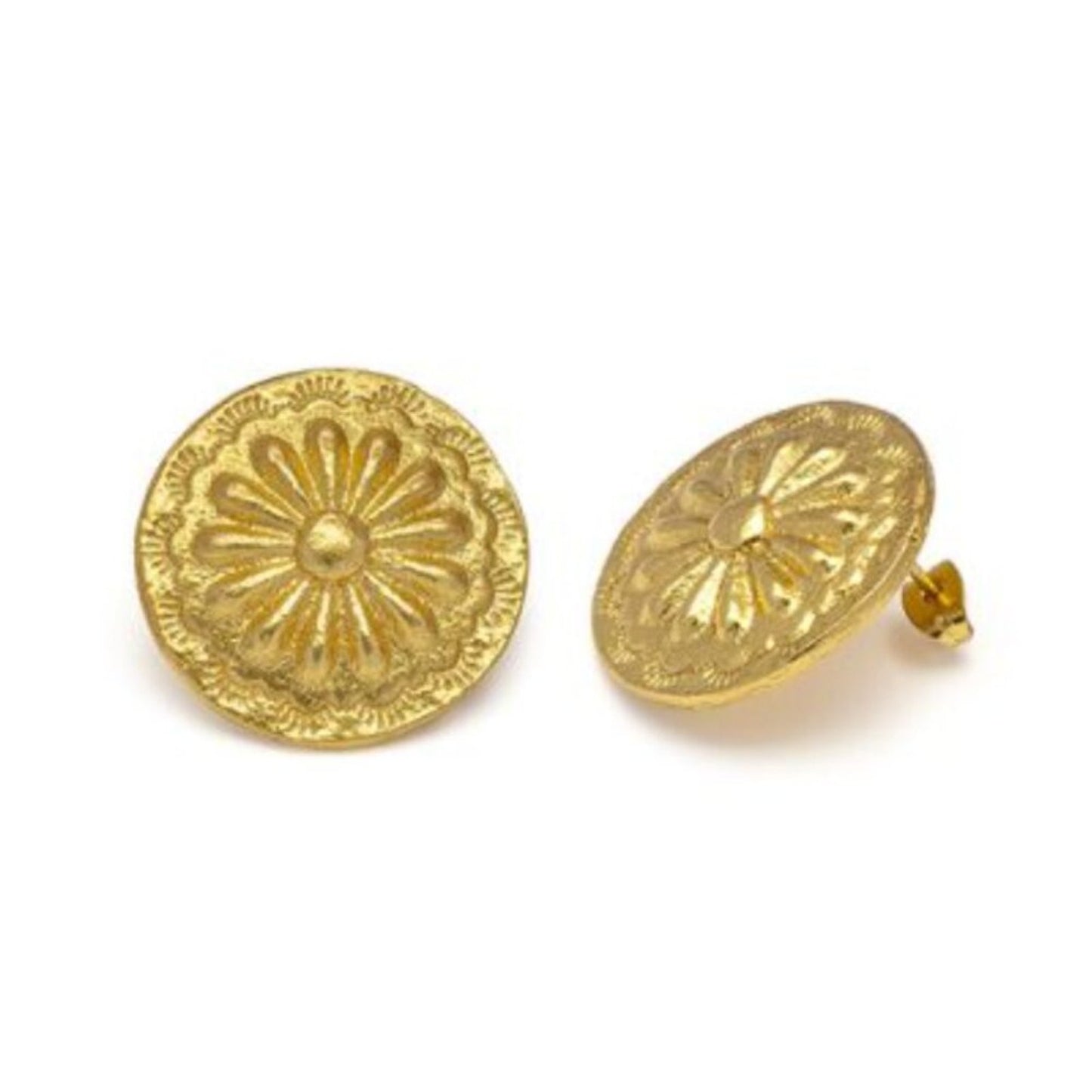 🇮🇹 “Nessa” Floral Gold Statement Earrings