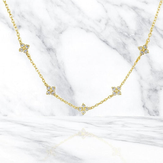 "Mallorca" 18K Gold Plated Clover Necklace