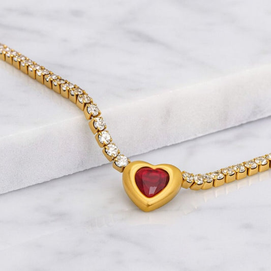 "Micah" 18K Waterproof Heart Necklace