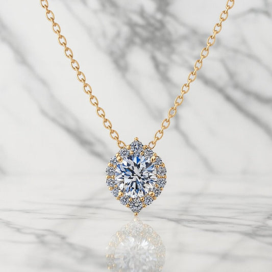 "Carter" Lab Diamond 925 Pendant Necklace