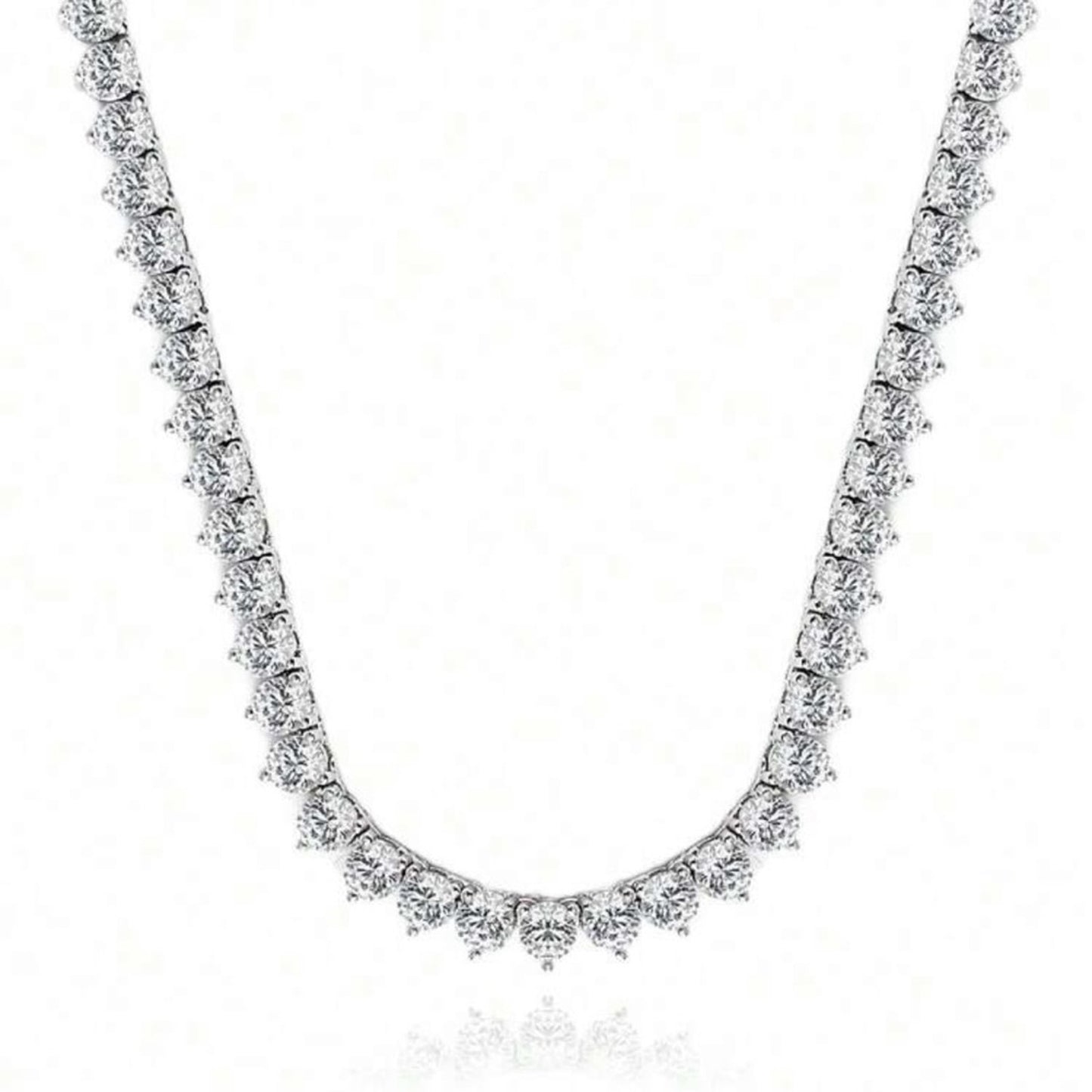 “Bellagio” LUXE 3 Prong Tennis Necklace 18” inch