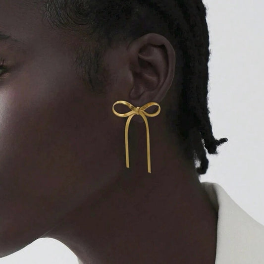 “Lauren” - Ribbon Earrings Stainless Steel