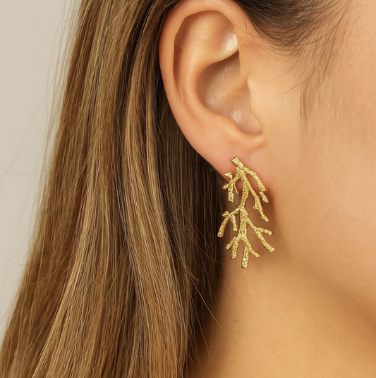 “Cora Petite” Gold Reef Earrings