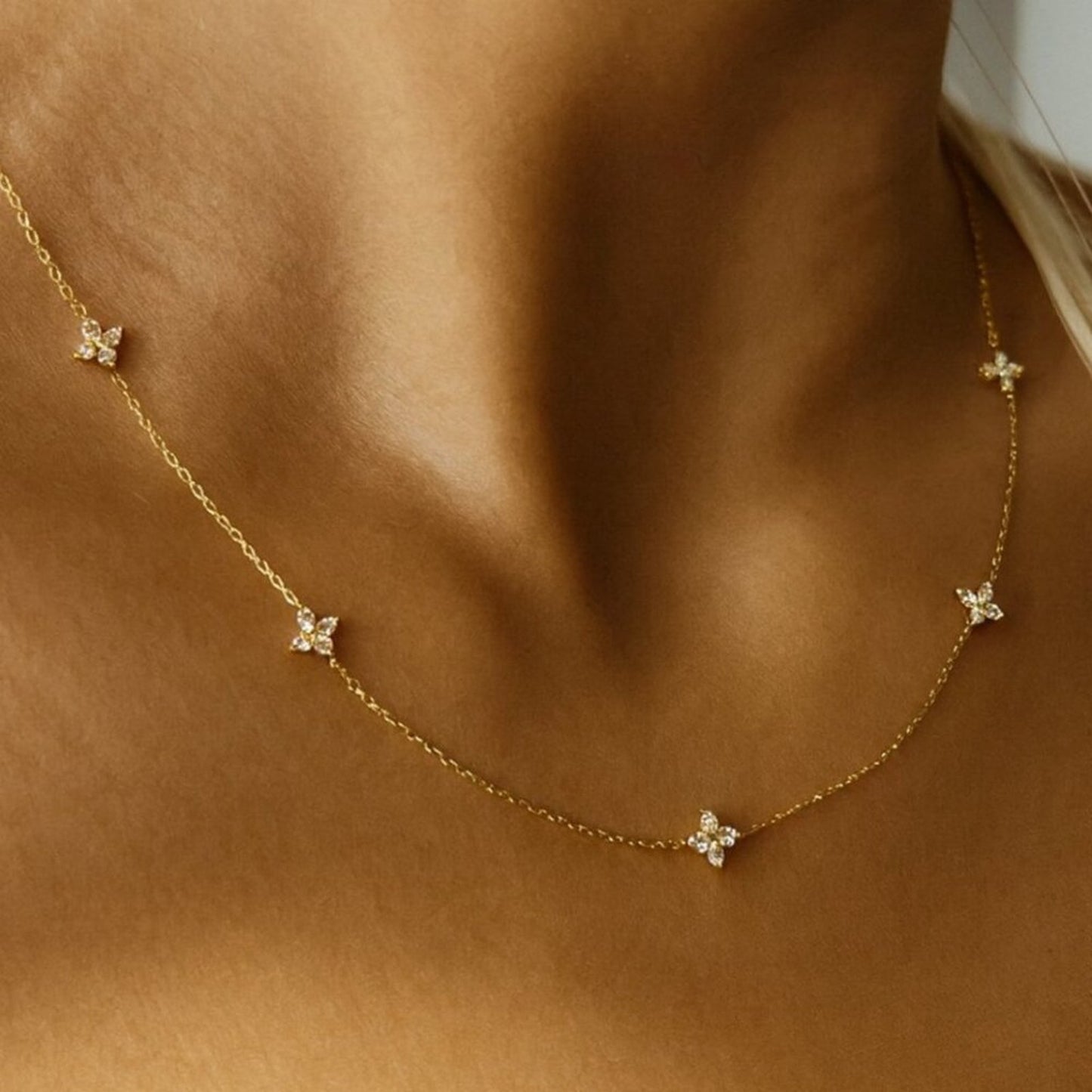 "Mallorca" 18K Gold Plated Clover Necklace