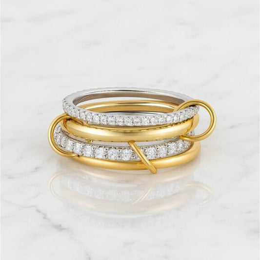“Amari” 18k Ring Stack (SizeUp)