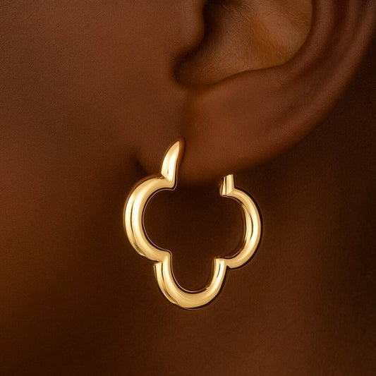 "Vianka" Clover Waterproof Hoops