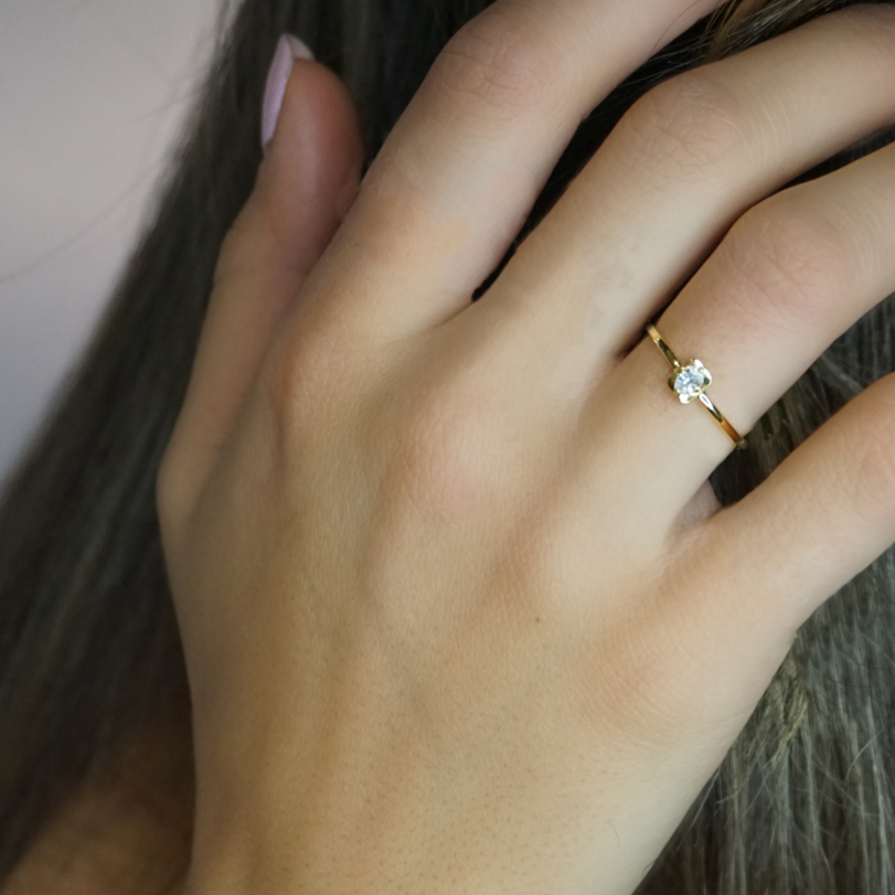 MELANIE - Gold Crystal Ring
