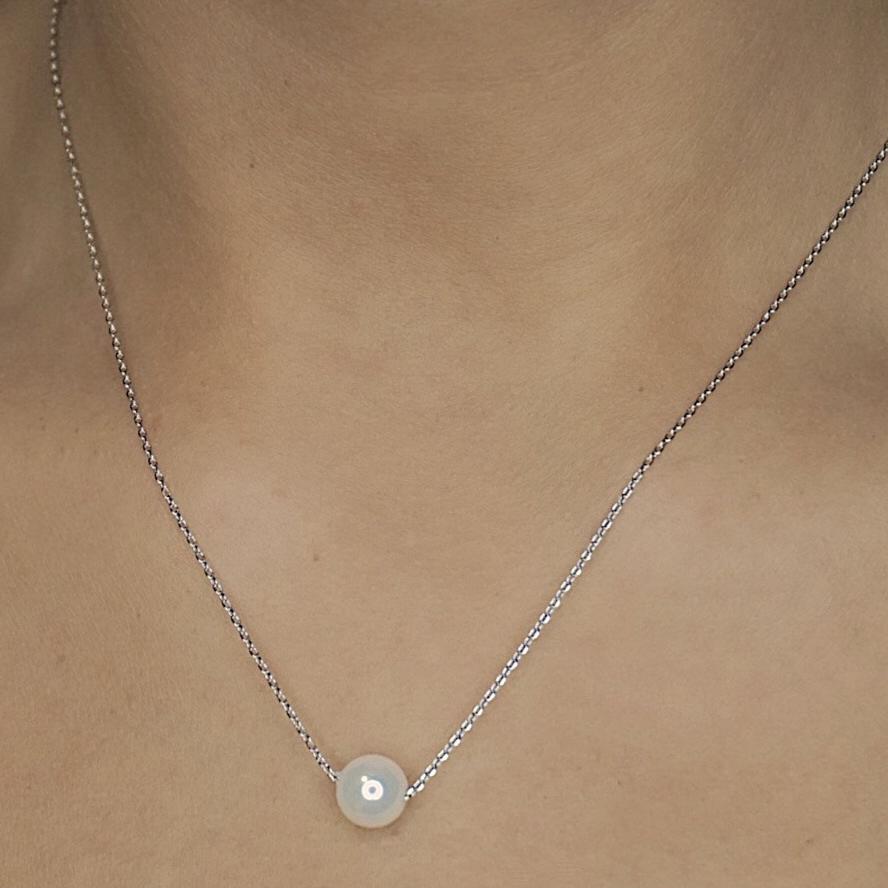 TIFFANY Pearl Necklace Silver